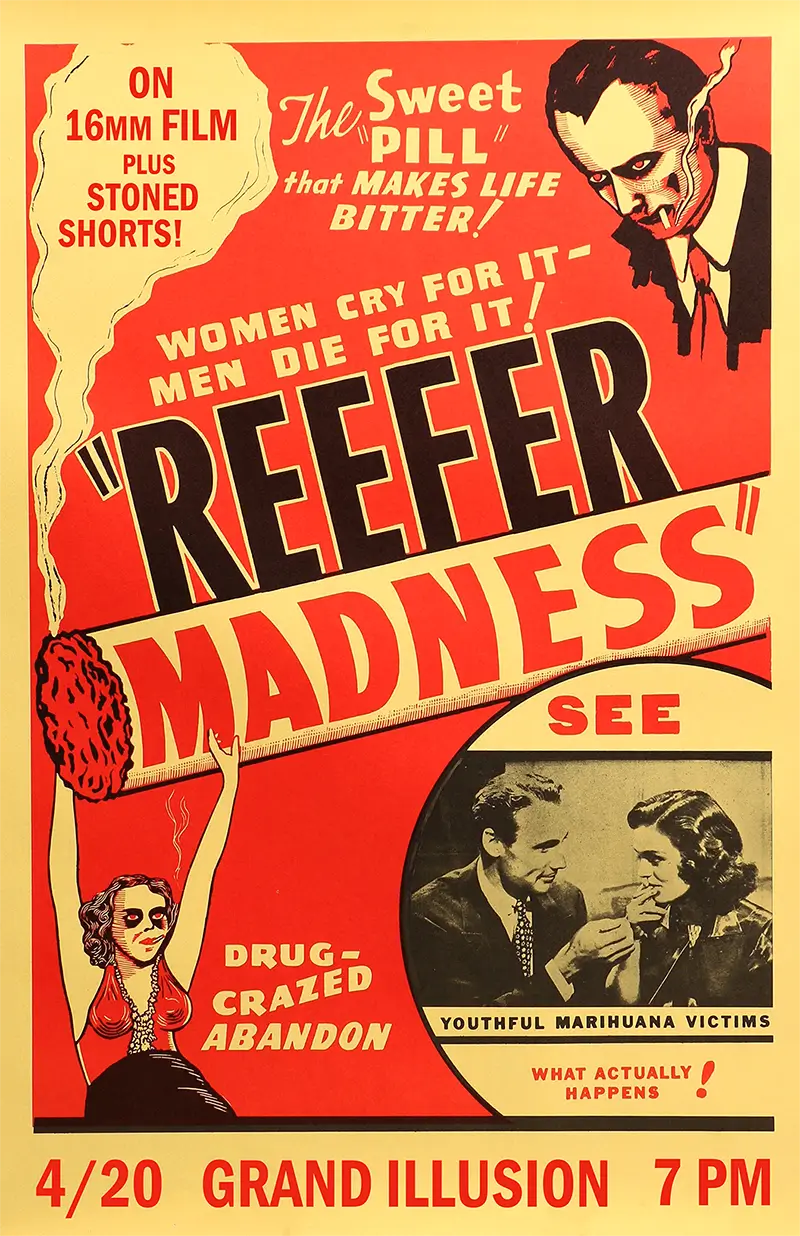 Original movie poster (with some minor additions) for REEFER MADNESS (1936)