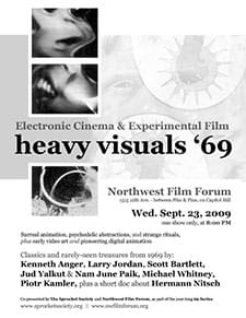 [Poster thumbnail] Heavy Visuals '69: Electronic Cinema & Experimental Film (Sept. 23, 2009)