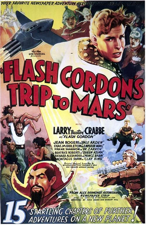 Original movie poster for the serial FLASH GORDON'S TRIP TO MARS (1938)