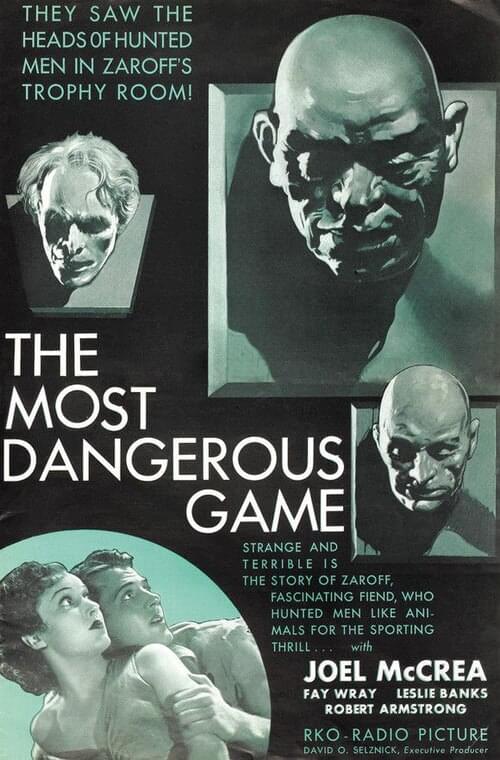 Original 1932 poster for THE MOST DNAGEROUS GAME