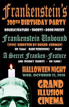 [Poster thumbnail] Frankenstein's 200th Birthday Party (Oct. 31, 2018)