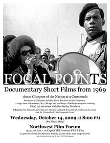 [Poster thumbnail] Focal Points: Documentary Short Films from 1969 (Oct. 14, 2009)