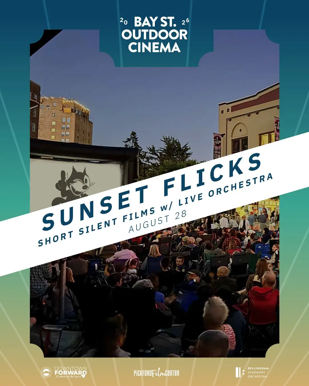 Promotional image for Sunset Flicks 2026 (Aug. 2026)