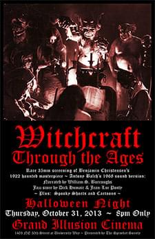 [Poster thumbnail] 'Witchcraft through the Ages' [v1] (Oct. 31, 2013)